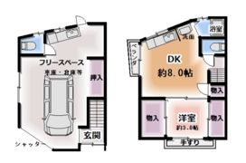 東光町倉庫付テラスハウスの間取り画像
