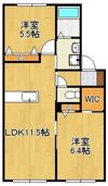 シャーメゾン吉田B棟の間取り画像