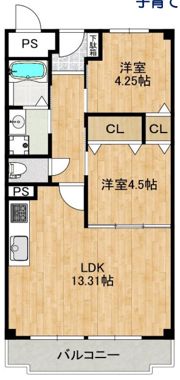 シャルマンコーポ摂津富田の間取り画像