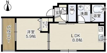 ヴェリッシモフォルテの間取り画像