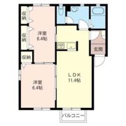 アークコート下大島Ⅱの間取り画像