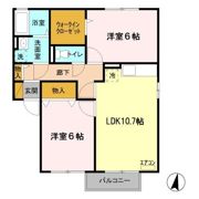 グリーンコート弐番館の間取り画像