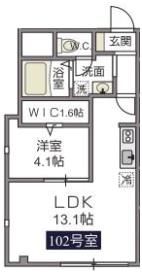 ラシーネONE PARK PLACEⅡの間取り画像