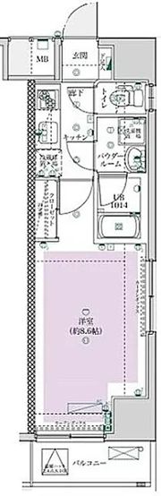 フェルクルールプレスト町屋駅前の間取り画像