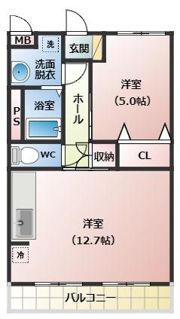 ルーム姶の間取り画像