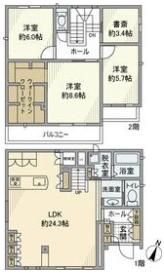 江端町5丁目戸建の間取り画像
