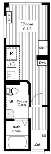 Air Tower Nippori B棟の間取り画像