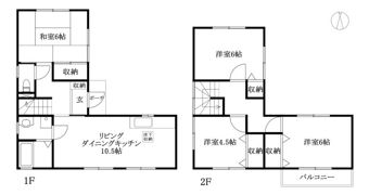 正円寺野本一戸建B棟の間取り画像