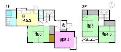 祝谷吉川戸建の間取り画像