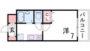 Aurora Court兵庫駅前の間取り画像