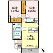 クレストヒルズD棟の間取り画像