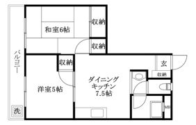 白形マンションの間取り画像