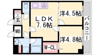 ロイヤルヒル神戸三ノ宮Ⅱの間取り画像