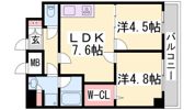 ロイヤルヒル神戸三ノ宮Ⅱの間取り画像