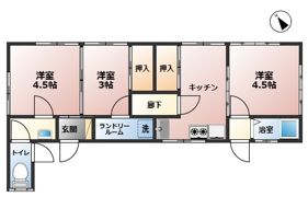 青と白の間取り画像