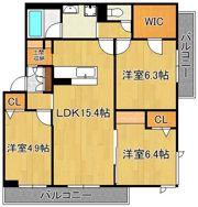 Lujeka足原の間取り画像