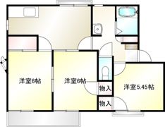 戸坂グリーンハイツBの間取り画像