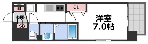 Luxe布施東の間取り画像