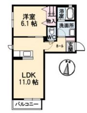 フェリーク東古松の間取り画像