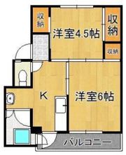ビレッジハウス畑2号棟の間取り画像