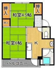 ビレッジハウス畑2号棟の間取り画像