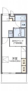 レオパレスアリシアの間取り画像