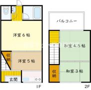 福島6丁目貸家の間取り画像