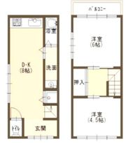 南寺方南通り貸家の間取り画像