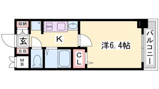 エステムプラザ神戸水木通グランクロスの間取り画像
