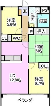 パークサイド上原の間取り画像