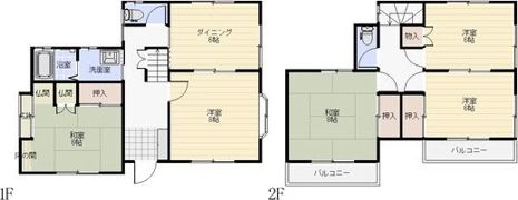 木賀本郷町東126-5貸家の間取り画像