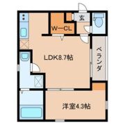 ビブレ九工大前の間取り画像