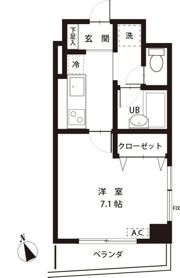 レジデンス千駄木801号室の間取り画像