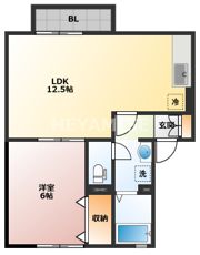 メルベーユ富の原A棟の間取り画像
