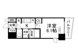 エステムコート神戸元町Ⅱグレイドの間取り画像