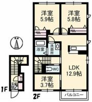 シャーメゾンさぬき B棟の間取り画像