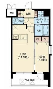 スプランディッド梅田北の間取り画像