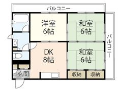 久都内マンションの間取り画像