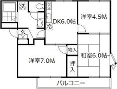 ジュネスベルE棟の間取り画像