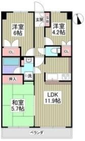 ハイラーク高崎の間取り画像