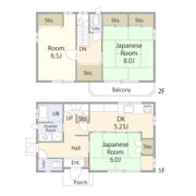 住吉宮町3丁目 貸戸建の間取り画像