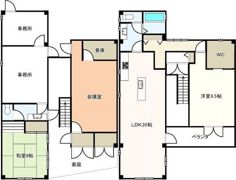 本山駅戸建て(事務所付き住宅)の間取り画像