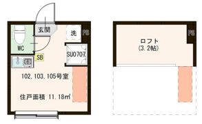ハーモニーテラス大島Ⅲの間取り画像