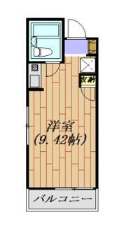 サンライズ市川 107号室の間取り画像
