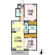 ラフィネ神辺 A棟の間取り画像