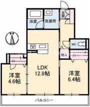 シャーメゾン駒止町の間取り画像