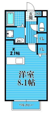 エスポワール大倉山の間取り画像