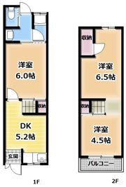 大東市野崎1丁目貸家の間取り画像