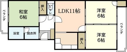 ソレーユ三筋の間取り画像