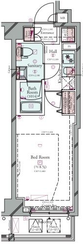 コンシェリア駒込 HILLTOP SQUAREの間取り画像
